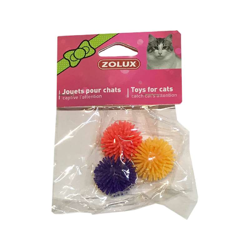 اسباب بازی گربه زلوکس مدل توپ طرح کاموا بسته 3 عددی