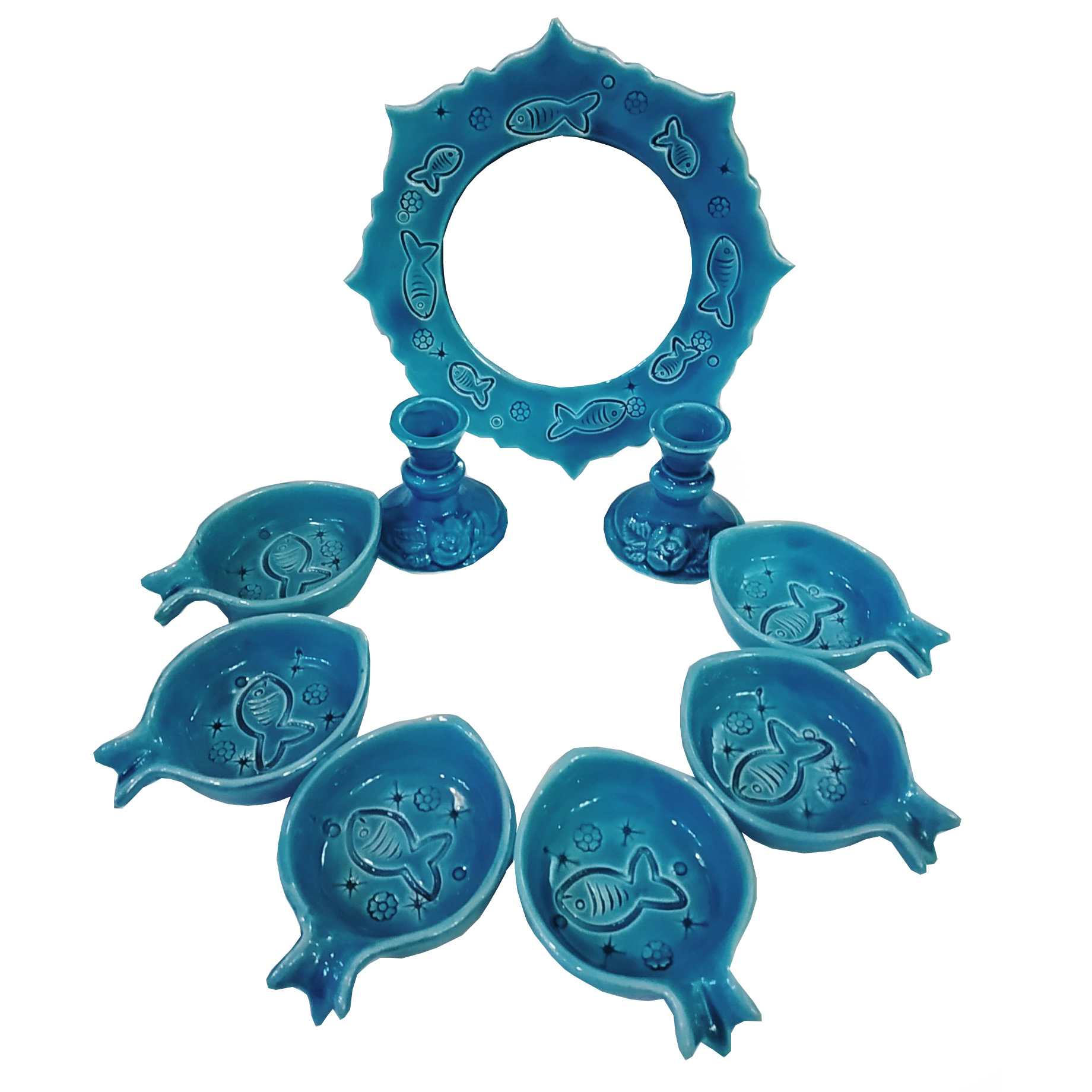    مجموعه ظروف هفت سین 9 پارچه مدل C-25