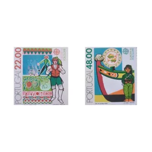 تمبر یادگاری مدل پرتغال 1981 فرهنگ عامه مجموعه 2 عددی 