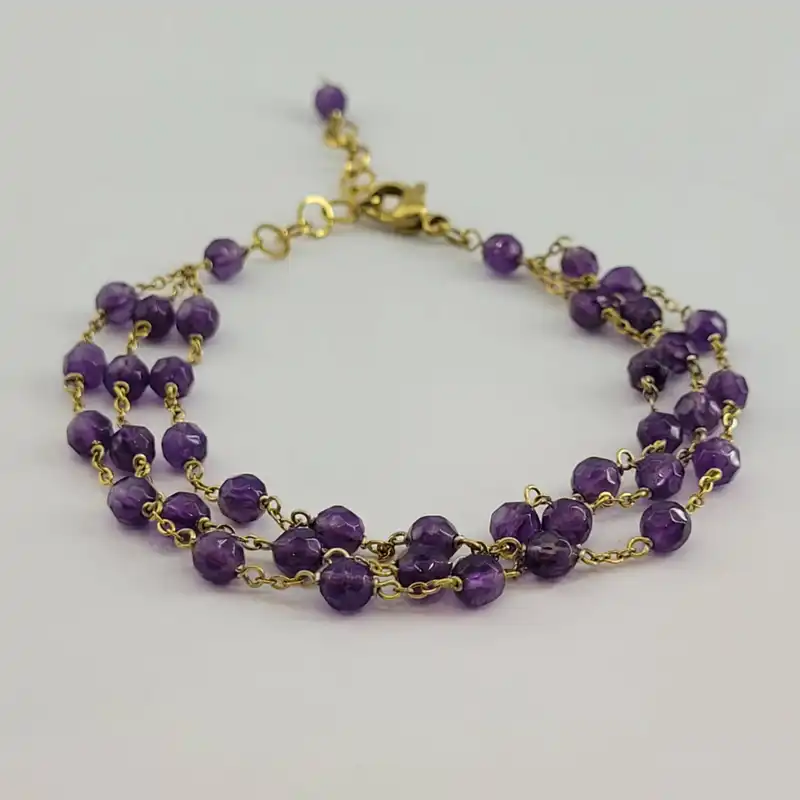 نیم ست زنانه مدل سنگ آمیتیست تراش کد 1709