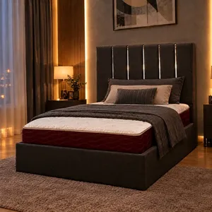 تخت خواب چوبی یکونیم نفره مدل ستایش 4120 سایز 200×120 سانتی متر