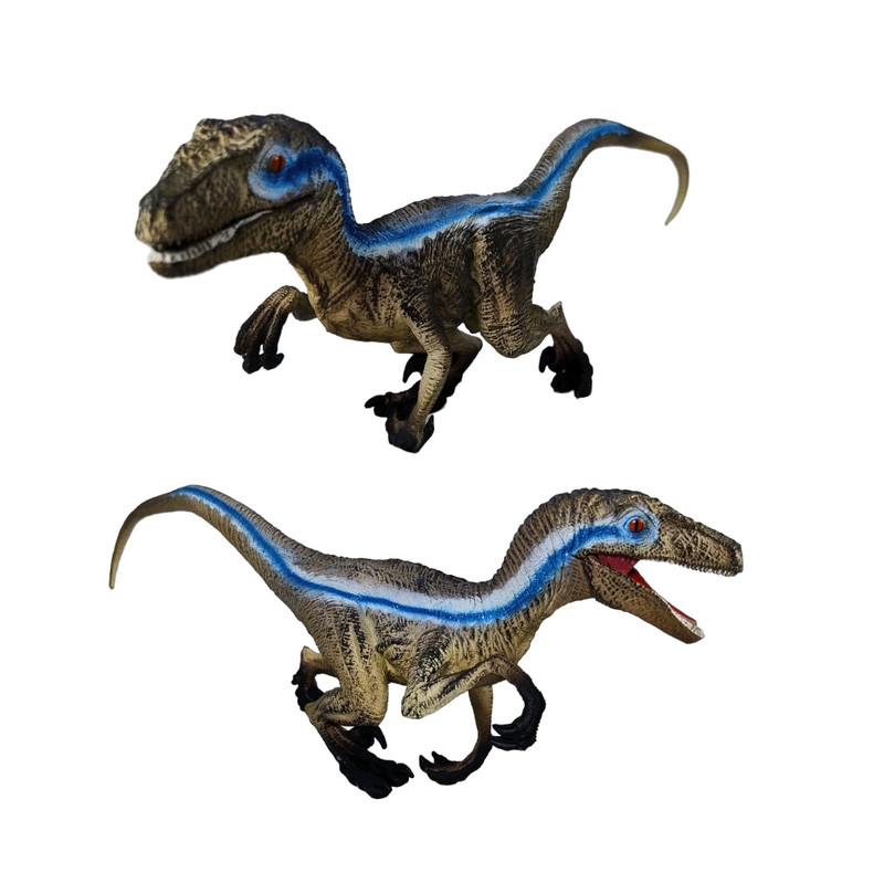 اکشن فیگور مدل دایناسور فک متحرک طرح Velociraptor Blue