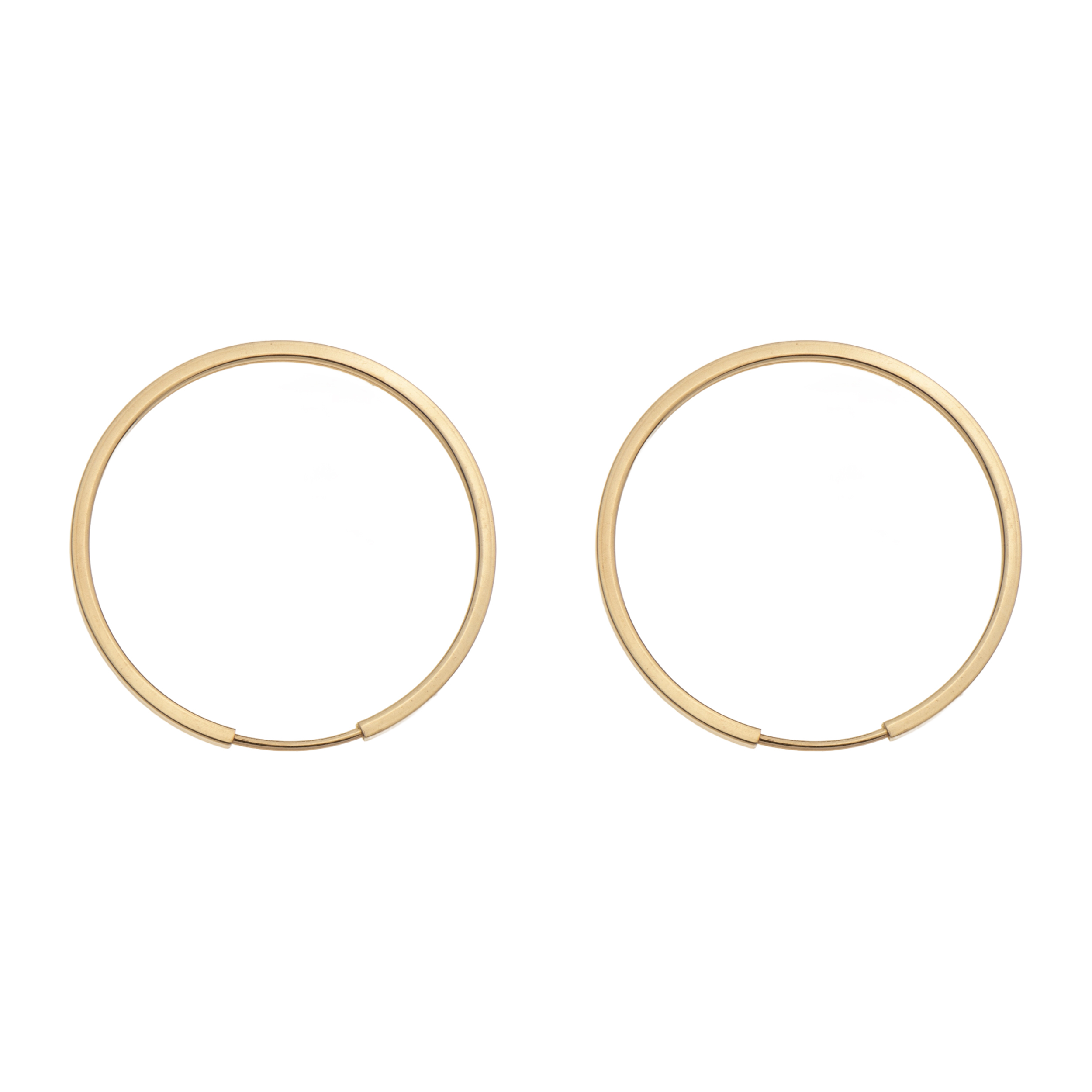 گوشواره حلقه‌ای طلا 18 عیار زنانه گلدم مدل E-3070020