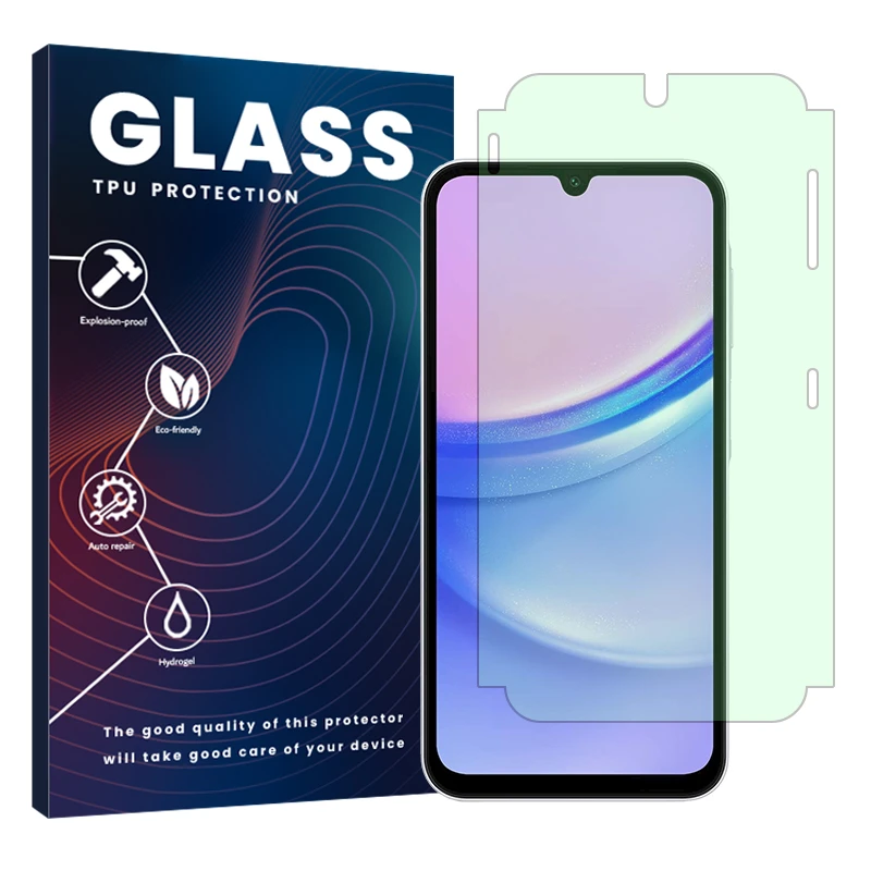 محافظ صفحه نمایش گلس مدل گرین لایت مناسب برای گوشی موبایل سامسونگ Galaxy A15