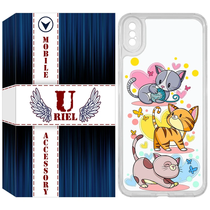 کاور یوریل مدل Clear کد 6 طرح گربه مناسب برای گوشی موبایل اپل iPhone XS Max