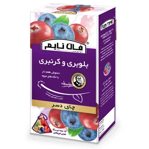 چای میوه ای طعم دار با تکه های میوه بلوبری و کرنبری فان تایم بسته 12 عددی