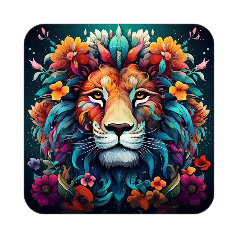 زیر لیوانی کاکتی طرح شیر مدل mp23281