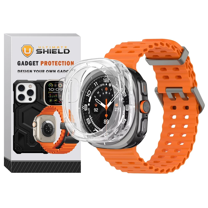 بند آلتیمیت شیلد مدل BBuckle NGL CL مناسب برای ساعت هوشمند سامسونگ Galaxy Watch 7 Ultra 47mm به همراه کاور