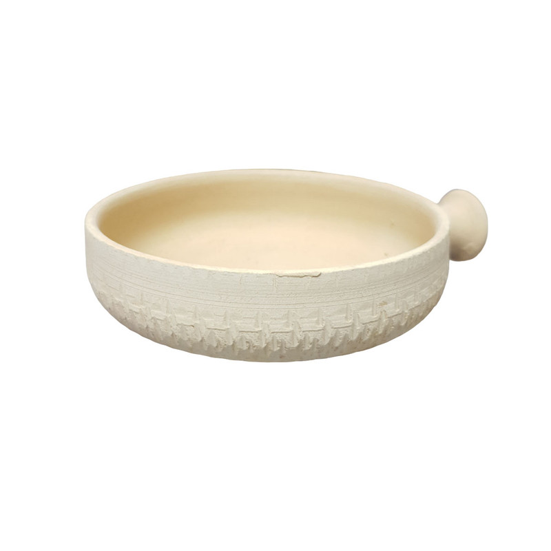 تابه سفالی خام مدل طرح دار کد D10
