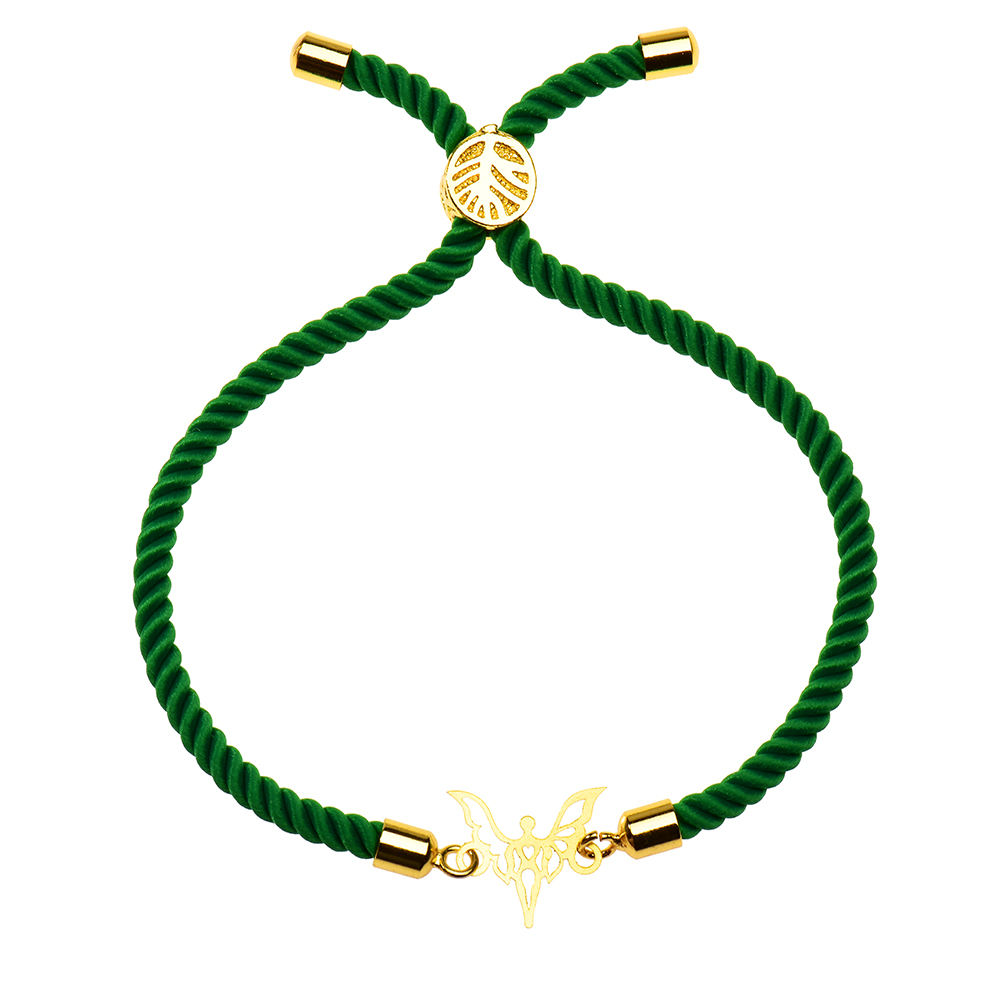 دستبند طلا 18 عیار دخترانه کرابو طرح فرشته مدل Krd1072