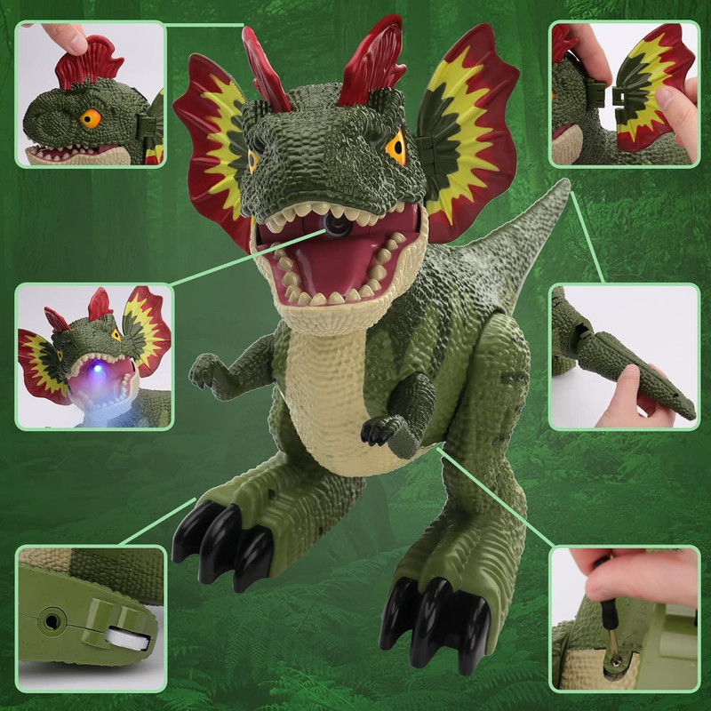 ربات کنترلی مدل دایناسور دودزا طرح Dilophosaurus