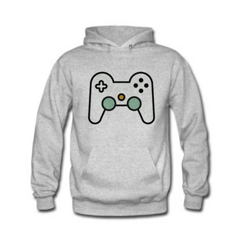 هودی مردانه طرح پی اس فایو ps5 رنگ طوسی