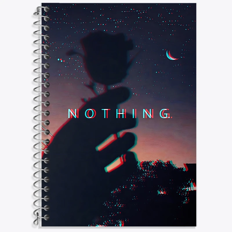 دفتر زبان 50 برگ خندالو مدل سه خط طرح Nothing کد F5279