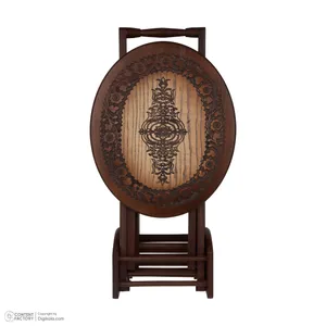 میز عسلی مدل چمدانی تاشو کد 003 مجموعه 4 عددی
