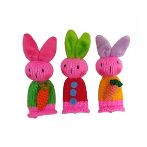 عروسک انگشتی طرح خرگوش مجموعه 3 عددی