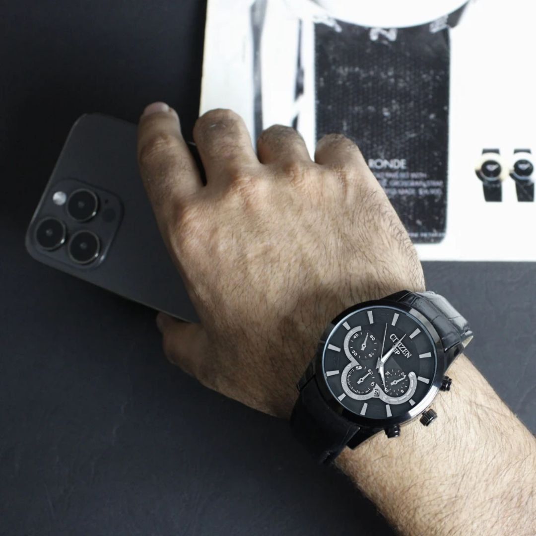 ساعت مچی عقربهای مردانه کوارتز مدل تک موتور بند فیکس کد 07 -  - 8