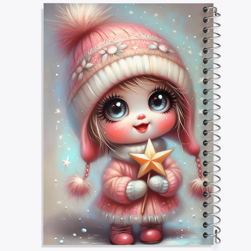 دفتر مشق 100 برگ خندالو طرح دخترانه کیوت کد F7161