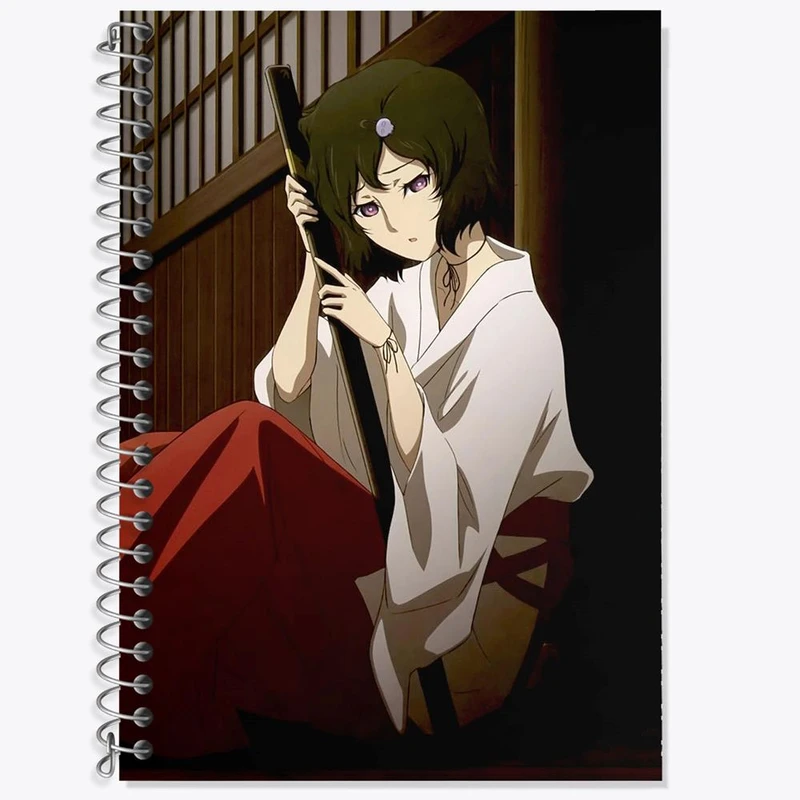 دفتر زبان 50 برگ خندالو مدل سه خط طرح روکا انیمه اشتاینز گیت کد 17497