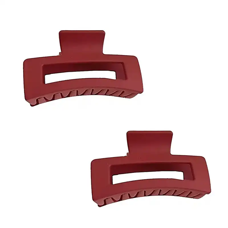 کلیپس مو زنانه مدل شمعی مستطیلی بسته 2 عددی