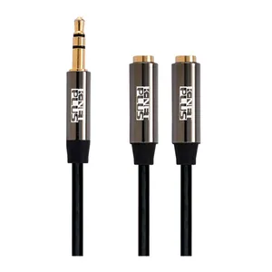 کابل 1 به 2 AUX کی نت پلاس مدل Pro-01 طول 0.25 متر