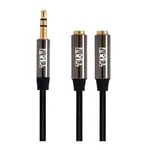 کابل 1 به 2 AUX کی نت پلاس مدل Pro-01 طول 0.25 متر
