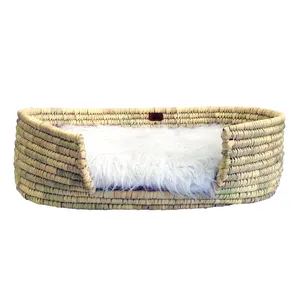 سبد حصیری طرح حیوانات خانگی مدل Dog basket کد 6303