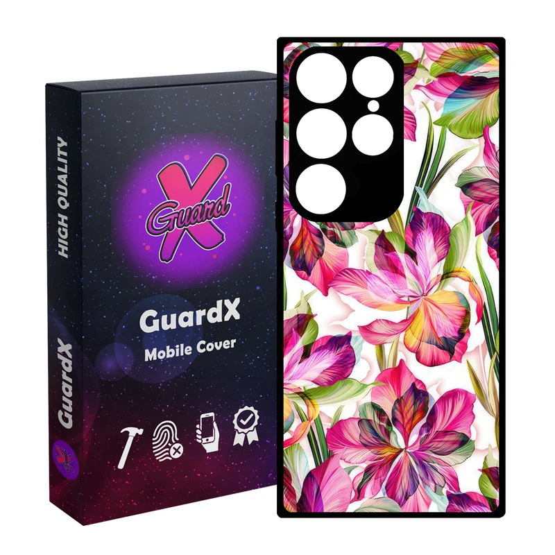 کاور گارد ایکس طرح گل مدل Glass10677 مناسب برای گوشی موبایل سامسونگ Galaxy S24 Ultra