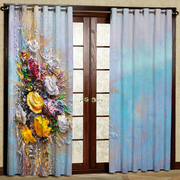 پرده مخمل پانچی کد 6031 سایز 280x140 سانتی متر