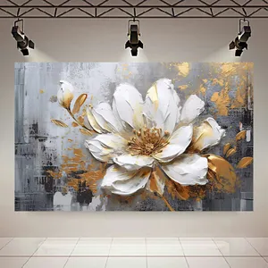 کاغذ دیواری طرح گل صد تومنی مدل طلایی کد AR304446