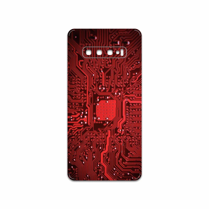 برچسب پوششی ماهوت مدل Red Printed Circuit Board مناسب برای گوشی موبایل سامسونگ Galaxy S10 Plus