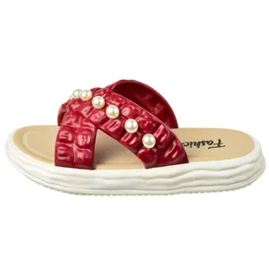 دمپایی زنانه پاپا مدل مرواریدی کد RD.4212