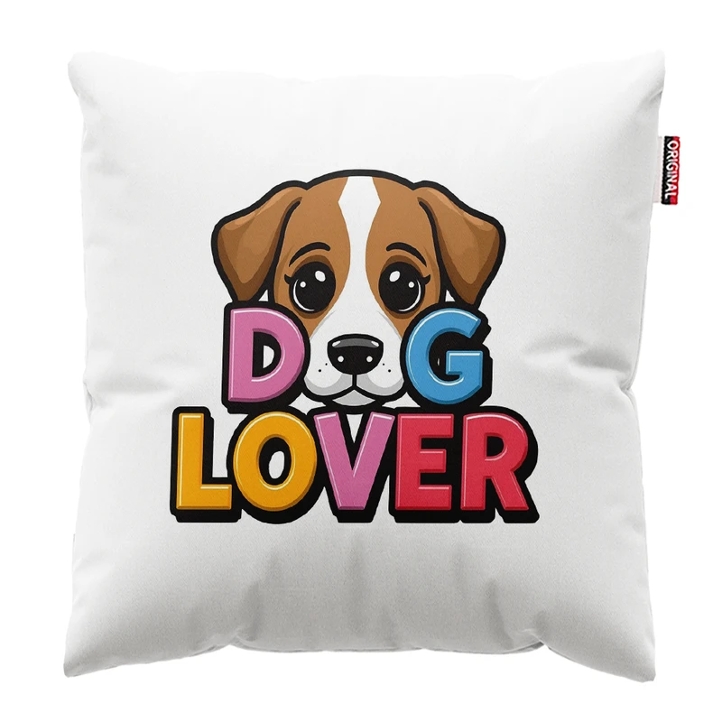کوسن پاد آفرین مدل عاشق سگ ها کد PK402708 سایز 40*40 سانتی متر 