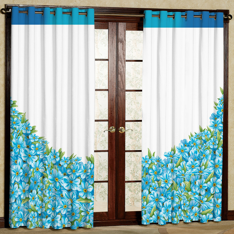 پرده مدل مخمل پانچی طرح گل کد 1062 سایز 200x140 سانتی متر