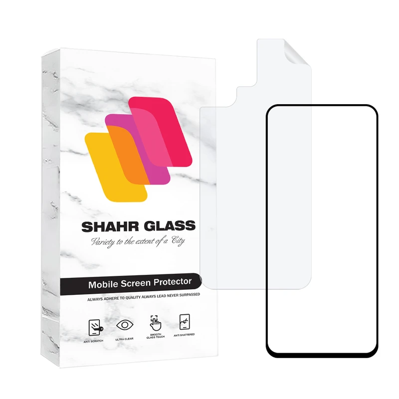 محافظ صفحه نمایش سرامیک شفاف شهر گلس مدل CERAMINANOSH مناسب برای گوشی موبایل شیائومی Redmi 12 4G / 12 5G  به همراه محافظ پشت گوشی