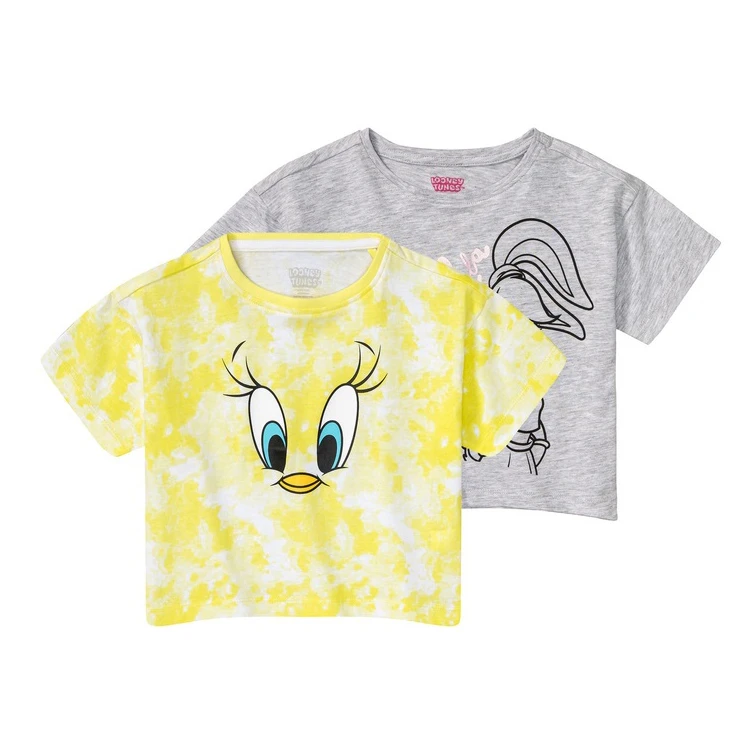 تی‌شرت آستین کوتاه دخترانه لونی تونز مدل New2026 مجموعه دو عددی
