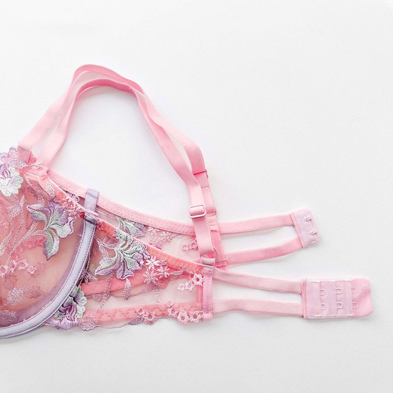 ست شورت و سوتین زنانه نوشه پوش مدل توری بدن نما کد 88902 - - 8