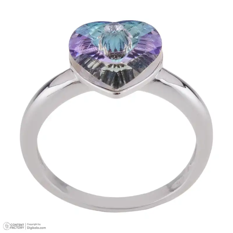 انگشتر نقره زنانه سواروسکی مدل قلب جواهری کد 988965