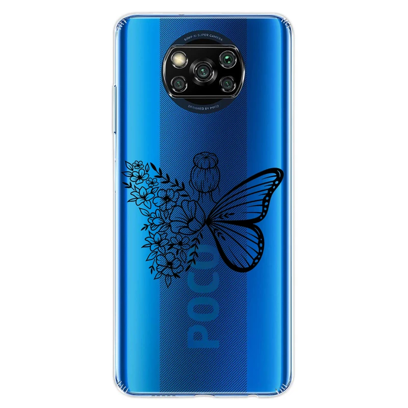 کاور مگافون طرح دختر پروانه ای مدل C53-B مناسب برای گوشی موبایل شیائومی Poco X3 / X3  NFC / X3 Pro