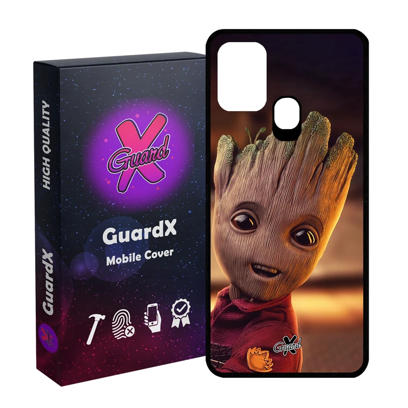 کاور گارد ایکس طرح Groot مدل Glass10479 مناسب برای گوشی موبایل سامسونگ Galaxy M31 / M31 Prime / F41
