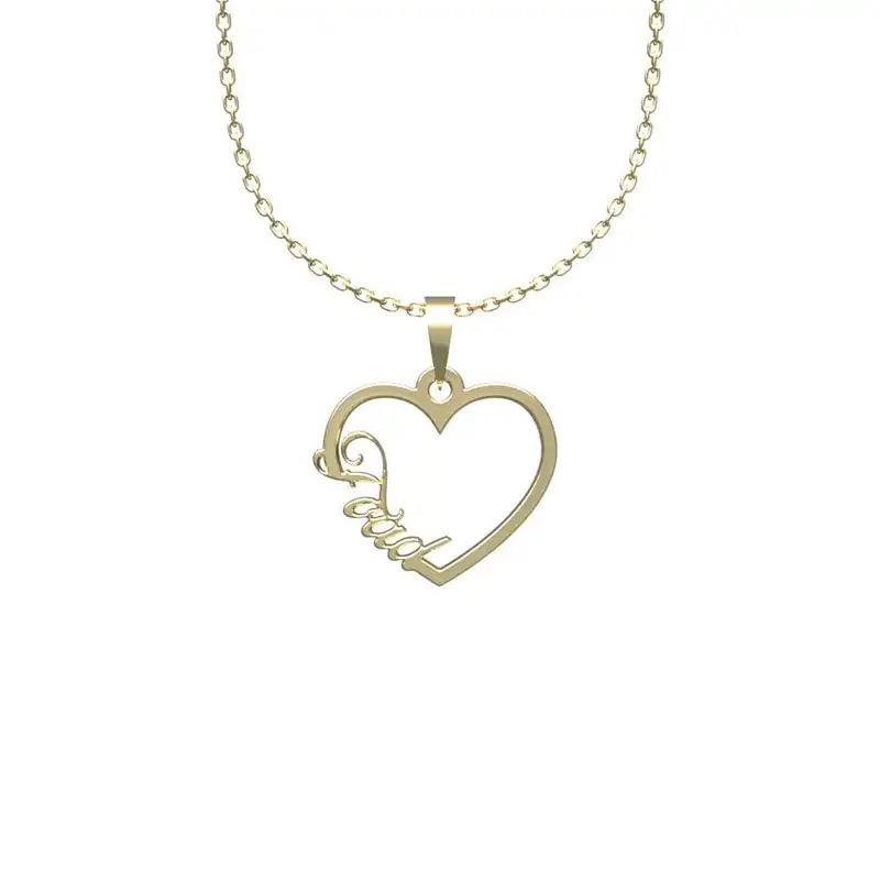 گردنبند طلا 18 عیار زنانه مدوپد مدل اسم فواد foad کد HE2-1-1177