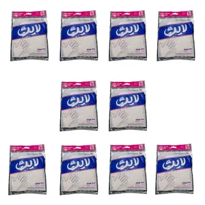 دستکش یکبار مصرف ساق متوسط لایت مدل 05.Glove سایز فری بسته 10 عددی