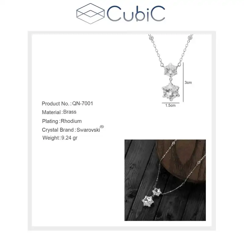 گردنبند زنانه کوبیک مدل QN-7001