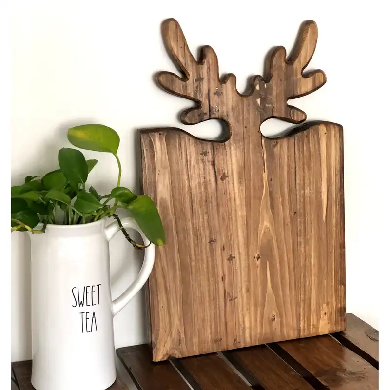 تخته سرو چوبی مدل شاخ گوزن کد 2