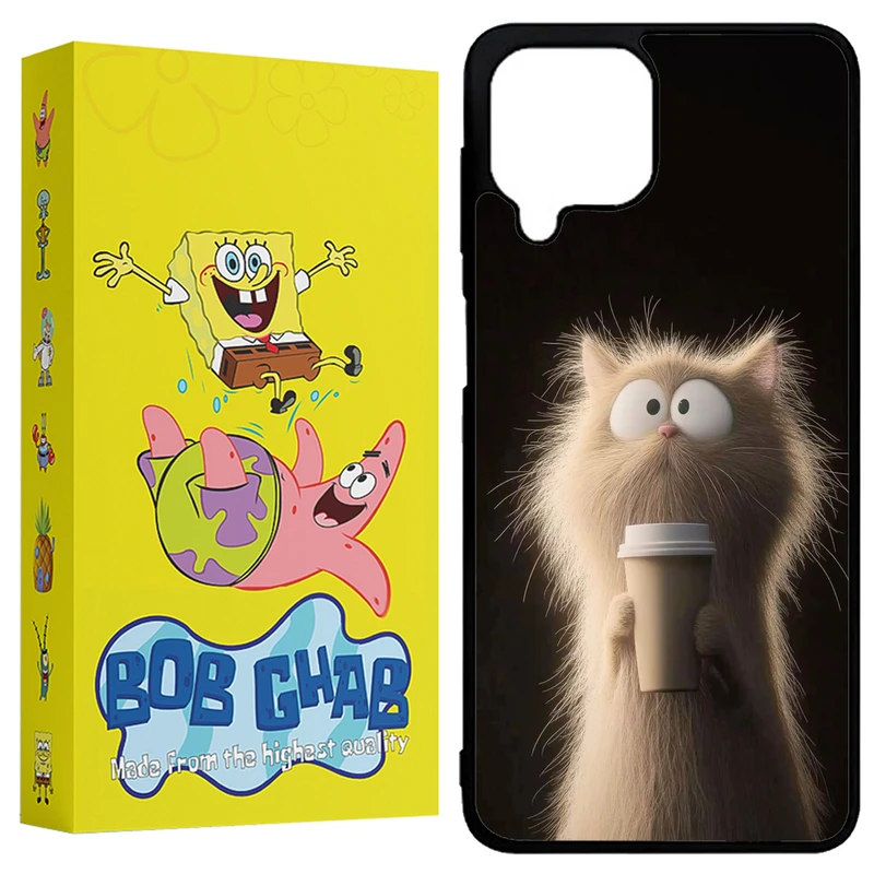 کاور باب قاب طرح گربه مدل BCPA224 مناسب برای گوشی موبایل سامسونگ Galaxy A22 4G / M22 4G / M32 4G