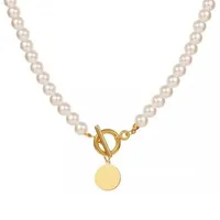 گردنبند طلا 18 عیار زنانه وی وی گلد گالری مدل مروارید T