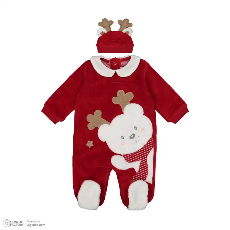 ست سرهمی و کلاه نوزادی ایندیگو مدل 23206