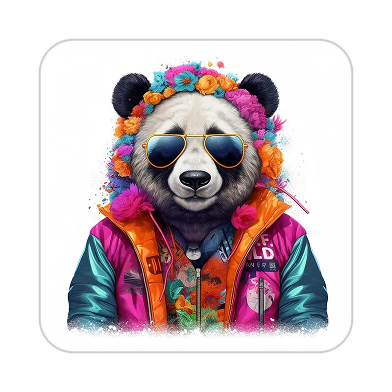 زیر لیوانی کاکتی طرح حیوانات رنگی مدل mp25300