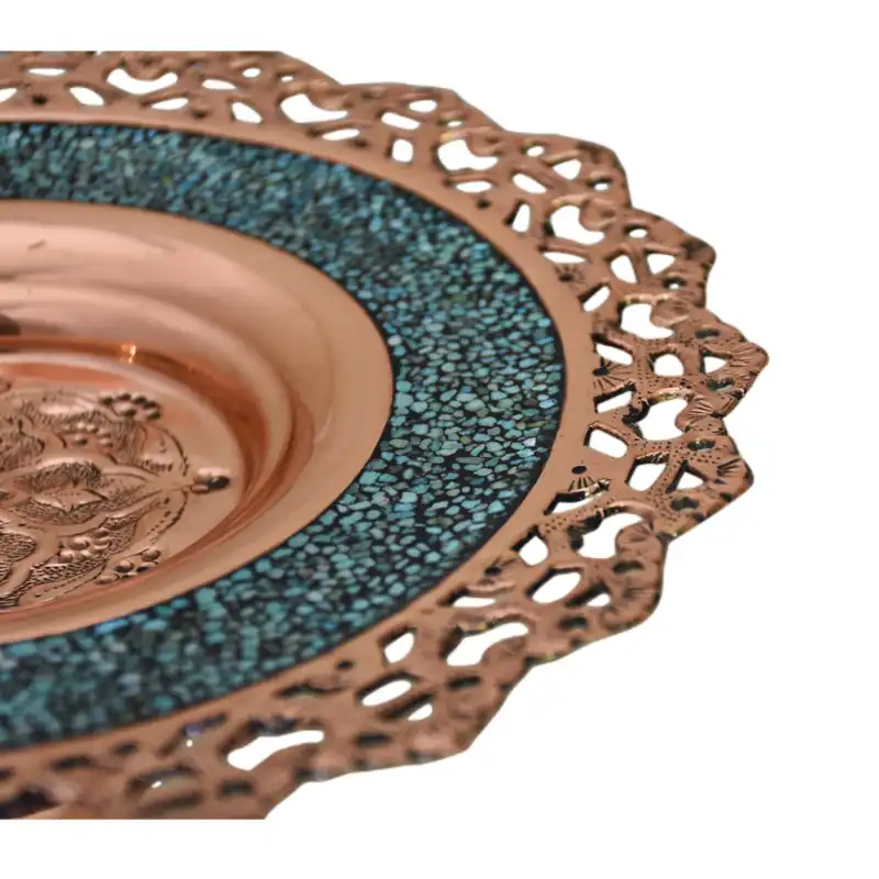 شیرینی خوری مسی مدل  فیروزه کد 25