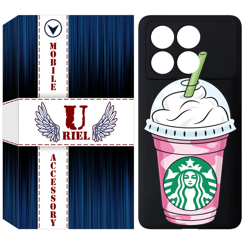 کاور یوریل مدل KSH کد 55 طرح استارباکس مناسب برای گوشی موبایل شیائومی Poco X6 Pro
