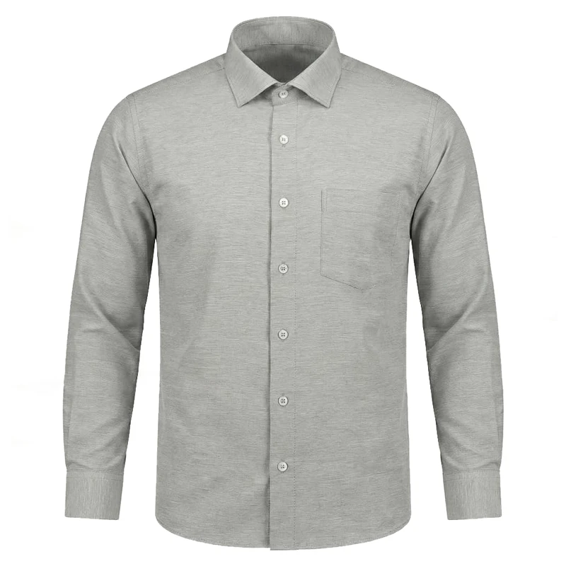 پیراهن آستین بلند یقه برگردان مردانه مدل افکت دار کد 185